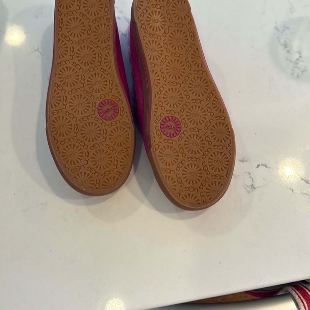 UGG Fuchsia Furry Slippers - Picture 3 of 7